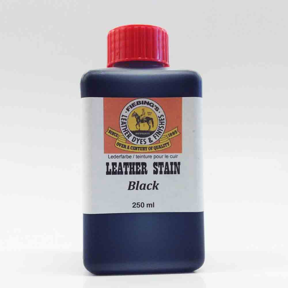 r Stain, Ledereinziehfarbe mit Leinl, BLACK 250 ml Schwarz